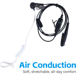 radtel Écouteur-Casque avec Micro PTT pour radios bidirectionnelles RT-950, RT-950 Pro et BJ-9000, Communication de Type Talkie-