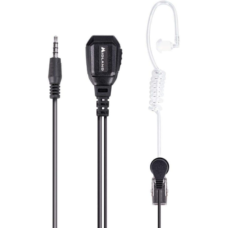 MIDLAND MA31-777 Pro C1438 - Oreillette Bodyguard Transparente et PTT, 1 pin 3,5 mm, Compatible 777 Pro