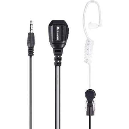 MIDLAND MA31-777 Pro C1438 - Oreillette Bodyguard Transparente et PTT, 1 pin 3,5 mm, Compatible 777 Pro