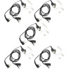 vhbw 5X Oreillette Compatible avec Alinco DJ-V5, EC-10 Radio Talkie-walkie, câble Acoustique Transparent