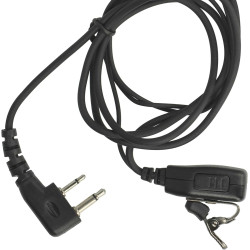 vhbw 5X Oreillette Compatible avec Alinco DJ-V5, EC-10 Radio Talkie-walkie, câble Acoustique Transparent