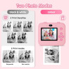 ASTGMI Appareil Photo Instantané, 2.4" Écran Appareil Photo Enfant avec Papier d'impression et Carte 32GB, Mode Selfie et Video,