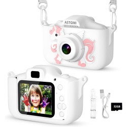 Appareil photo numérique pour enfants avec écran de 2,0" - Cadeaux pour 3, 4, 5, 6, 8, 7, 9, 10, 11 ans - 1080P HD - Anti-chute 