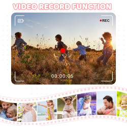 ASTGMI Appareil Photo pour Enfants, 2.0 Pouces Enfant Appareil Photo Numérique, Mini Caméra Rechargeable Caméscope Cadeau Jouet 