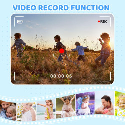 ASTGMI Mini Appareil Photo Numérique pour Enfants, 2.0 Pouces, Rechargeable Caméscope Cadeau Jouet Filles Garçons de 3 à 10 Ans,