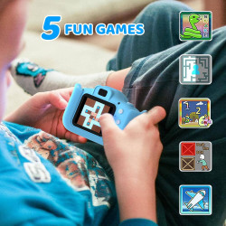 ASTGMI Mini Appareil Photo Numérique pour Enfants, 2.0 Pouces, Rechargeable Caméscope Cadeau Jouet Filles Garçons de 3 à 10 Ans,