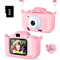 ASTGMI Appareil Photo pour Enfants, 2.0 Pouces Enfant Appareil Photo Numérique, Mini Caméra Enfant Rechargeable Caméscope Cadeau