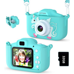 ASTGMI Appareil Photo pour Enfants, 2.0 Pouces Enfant Appareil Photo Numérique, Mini Caméra Rechargeable Caméscope Cadeau Jouet 