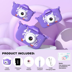 ASTGMI Appareil Photo pour Enfants, 2.0 Pouces Enfant Appareil Photo Numérique, Mini Caméra Rechargeable Caméscope Cadeau Jouet 
