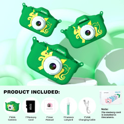 ASTGMI Appareil Photo pour Enfants, 2.0 Pouces Enfant Appareil Photo Numérique, Mini Caméra Rechargeable Caméscope Cadeau Jouet 