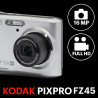 Kodak PIXPRO FZ45 Appareil Photo Compact avec Zoom 4X 16 MP Argenté