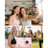 Longyi Appareil Photo numérique 4K 48 MP avec Carte SD 32 Go, Zoom numérique 16x, Appareil Photo Compact avec câble USB, Sac Por
