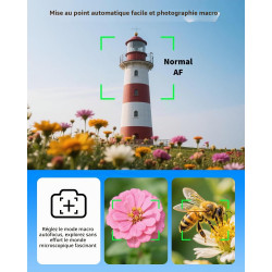 Longyi Appareil Photo numérique 4K 48 MP avec Carte SD 32 Go, Zoom numérique 16x, Appareil Photo Compact avec câble USB, Sac Por