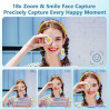Appareil Photo numérique 5K 80 MP avec écran LCD 2,4" et écran Selfie 1,5", Zoom numérique 18x, Carte TF 32 Go, Appareil Photo C