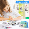 HiMont Appareil Photo Instantané Enfants, Numérique avec Papier d'impression & Carte TF 32G, Caméra Vidéo avec Stylos Colorés po