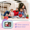 HiMont Appareil Photo Instantané Numérique avec Papier d'impression & Carte TF 32G, Caméra Vidéo avec Stylos Colorés pour Le Bri