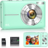 Appareil Photo Numérique 1080P 44MP Caméra Vlogging pour Enfants Ados, FHD Compact Portable avec Écran 2,4" Zoom 16X, Mini Camér
