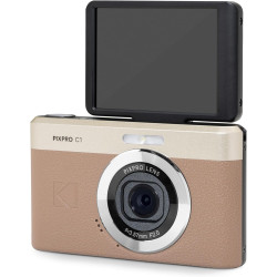 Kodak Pixpro C1 – Appareil Photo Numérique Ultra-Compact | 13MP BSI CMOS, Zoom 4X, Écran LCD 2.8", Flash LED, Batterie Intégrée 