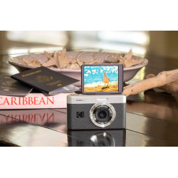 Kodak Pixpro C1 – Appareil Photo Numérique Ultra-Compact | 13MP BSI CMOS, Zoom 4X, Écran LCD 2.8", Flash LED, Batterie Intégrée 