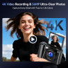 Appareil Photo Numérique 4K Digital: 56MP Appareils Numérique avec molette de Mode Écran Rabattable 180° - Camera pour Vlog avec