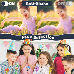 Appareil Photo Numérique, HD 1080P avec Carte Mémoire 32 Go, Appareil Photo 48 Mégapixels, écran LCD 2,4 Pouces, Zoom Numérique 