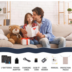 Appareil Photo Numérique, HD 1080P avec Carte Mémoire 32 Go, Appareil Photo 48 Mégapixels, écran LCD 2,4 Pouces, Zoom Numérique 