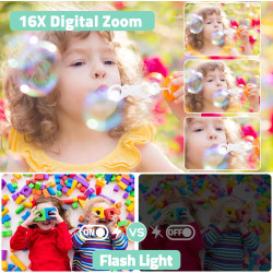 Appareil Photo Numérique, HD 1080P avec Carte Mémoire 32 Go, Appareil Photo 48 Mégapixels, écran LCD 2,4 Pouces, Zoom Numérique 