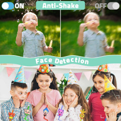 Appareil Photo Numérique, HD 1080P avec Carte Mémoire 32 Go, Appareil Photo 48 Mégapixels, écran LCD 2,4 Pouces, Zoom Numérique 