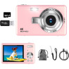 Appareil Photo Numérique, 4K Autofocus 50MP Appareil Photo Enfant, Zoom 16X, Flash, Anti-Shake, Appareils Photo Numériques Compa