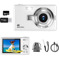 Appareil Photo numérique, autofocus UHD 4K 50 MP pour la Photographie avec Carte SD 32 Go, Zoom 16X, Anti-tremblement, Appareil 