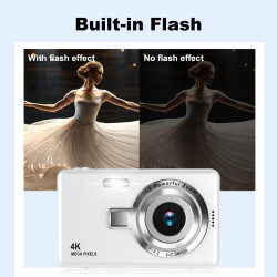 Appareil Photo numérique, autofocus UHD 4K 50 MP pour la Photographie avec Carte SD 32 Go, Zoom 16X, Anti-tremblement, Appareil 