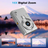 Appareil Photo numérique, autofocus UHD 4K 50 MP pour la Photographie avec Carte SD 32 Go, Zoom 16X, Anti-tremblement, Appareil 