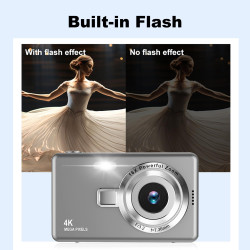 Appareil Photo numérique, autofocus UHD 4K 50 MP pour la Photographie avec Carte SD 32 Go, Zoom 16X, Anti-tremblement, Appareil 