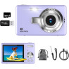Appareil Photo Numérique, 4K Autofocus 50MP Appareil Photo Enfant, Zoom 16X, Flash, Anti-Shake, Appareils Photo Numériques Compa