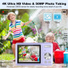 Appareil Photo Numérique, 4K Autofocus 50MP Appareil Photo Enfant, Zoom 16X, Flash, Anti-Shake, Appareils Photo Numériques Compa