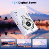 Appareil Photo Numérique, 4K Autofocus 50MP Appareil Photo Enfant, Zoom 16X, Flash, Anti-Shake, Appareils Photo Numériques Compa