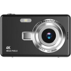 Appareil Photo Numérique, 4K Autofocus 50MP Appareil Photo Enfant, Zoom 16X, Flash, Anti-Shake, Appareils Photo Numériques Compa