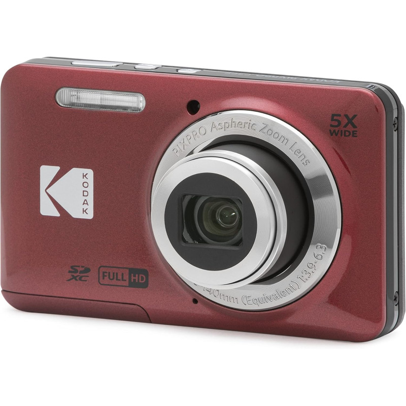 KODAK Pixpro FZ55 - Appareil Photo Numérique 16 Mégapixels, Zoom Optique 5X, Ecran LCD 2.7, Stabilisateur Optique, Full Vidéo HD