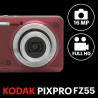 KODAK Pixpro FZ55 - Appareil Photo Numérique 16 Mégapixels, Zoom Optique 5X, Ecran LCD 2.7, Stabilisateur Optique, Full Vidéo HD