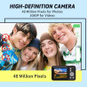 Appareil Photo Numérique FHD 1080p, Zoom 16x, Appareil Photo Compact avec Batterie De 1300 mAh, Écran De 2,4 Pouces,Appareils Ph