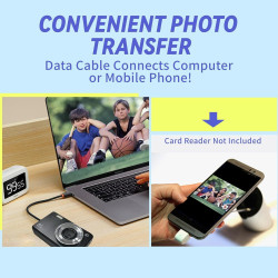 Appareil Photo Numérique FHD 1080p, Zoom 16x, Appareil Photo Compact avec Batterie De 1300 mAh, Écran De 2,4 Pouces,Appareils Ph