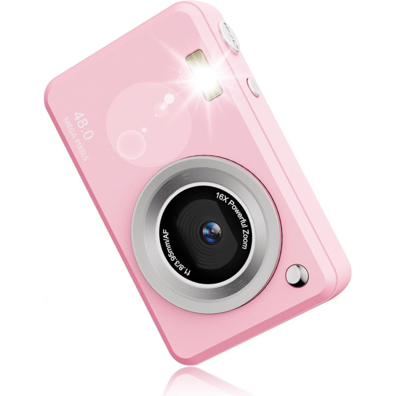 Appareil Photo Numérique FHD 1080p, Zoom 16x, Appareil Photo Compact avec Batterie De 1300 mAh, Écran De 2,4 Pouces,Appareils Ph
