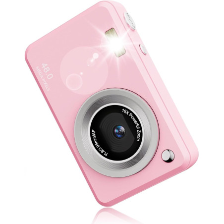 Appareil Photo Numérique FHD 1080p, Zoom 16x, Appareil Photo Compact avec Batterie De 1300 mAh, Écran De 2,4 Pouces,Appareils Ph