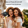 Appareil Photo Numérique, 5K 64MP Digital Camera avec Carte 64GB WiFi, Autofocus Appareil Photo Compact LCD Écran 3'' Selfie Cam