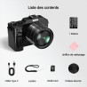 Appareil Photo Numérique, 5K 64MP Digital Camera avec Carte 64GB WiFi, Autofocus Appareil Photo Compact LCD Écran 3'' Selfie Cam