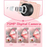 Longyi Appareil Photo Numérique, 5K 75MP Appareil Photo pour Vlogging avec WiFi, Carte de 64GB, Écran LCD de 3,0" Rotatif de 180