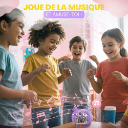 ETERNIUM Appareil Photo Instantané Enfant Licorne - Kit Créatif et Éducatif - Caméra Numérique 1080P Antichoc - 4 Rouleaux d'imp
