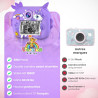 ETERNIUM Appareil Photo Instantané Enfant Licorne - Kit Créatif et Éducatif - Caméra Numérique 1080P Antichoc - 4 Rouleaux d'imp