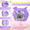 ETERNIUM Appareil Photo Instantané Enfant Licorne - Kit Créatif et Éducatif - Caméra Numérique 1080P Antichoc - 4 Rouleaux d'imp