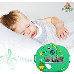 ETERNIUM Appareil Photo Instantané Enfant Dinosuare - Kit Créatif et Éducatif - Caméra Numérique 1080P Antichoc - 4 Rouleaux d'i